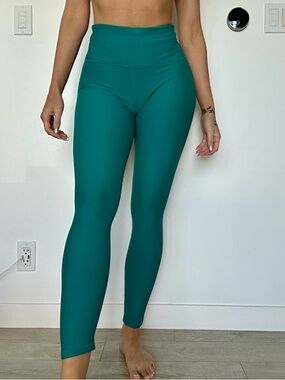 Fabletics Teal High-Waist Performance Leggings